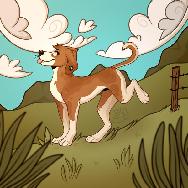 Colored artwork with clean, colored lines and colorful shading